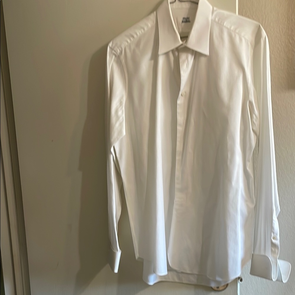 Neiman Marcus Elegant White Dress Shirt